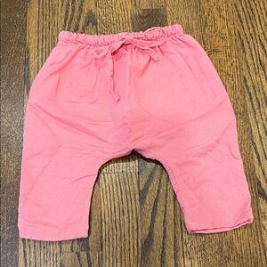 La Coqueta Pink Alex Kids Drawstring Linen Pants 12 Months